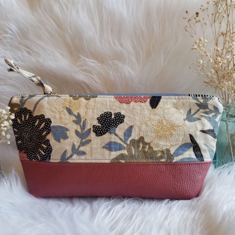 NEW Handmade Cosmestic, Travel Zipper Bag